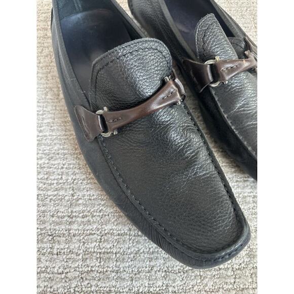 100% Authentic Salvatore Ferragamo Gancini Bit Leather Driver Moccasins 9.5 main image 7
